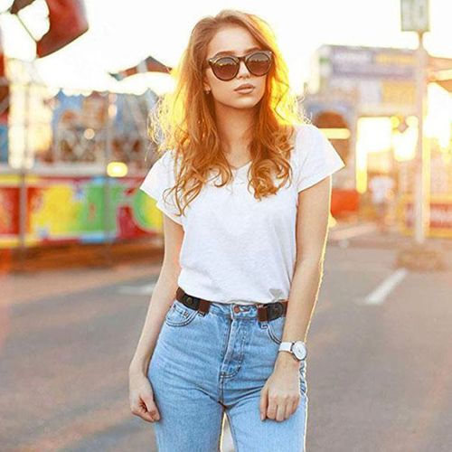 Shop-Story - Relax Ceinture Brown : Ceinture Élastique Sans Boucle Avec Fermoir À Pression