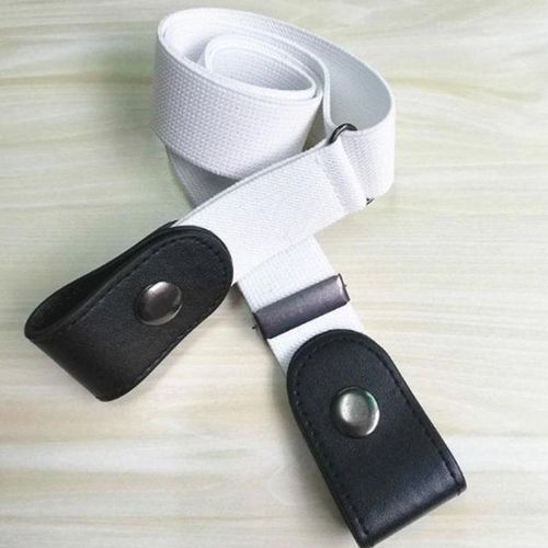 Shop-Story - Relax Ceinture Beige : Ceinture Élastique Sans Boucle Avec Fermoir À Pression