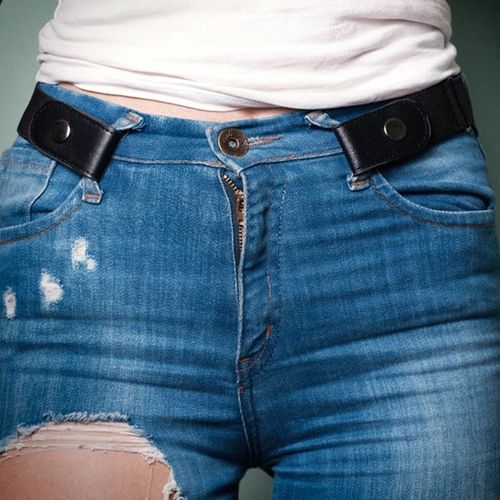 Shop-Story - Relax Ceinture Black : Ceinture Élastique Sans Boucle Avec Fermoir À Pression