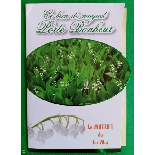 Carte De Voeux - Fête Du Travail - 1er Mai - Ce Brin De Muguet Porte Bonheur - Carte 2 Volets + Enveloppe (Cmug4)