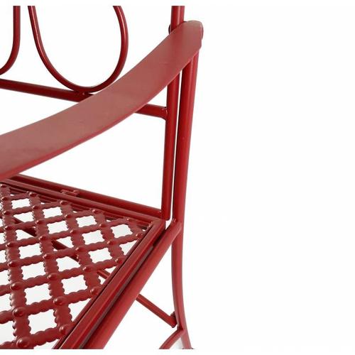 Banc de Jardin Marguerite 2 Places Banquette de Jardin Fauteuil 2 Personnes  en Métal Marron 51x91x112,5cm - L'Héritier du Temps