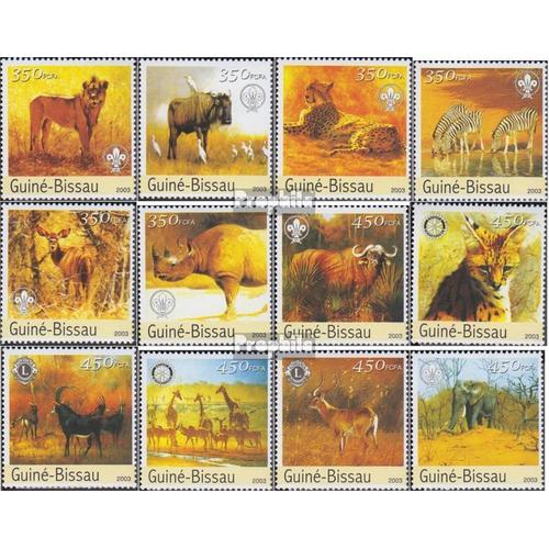 Guinée-Bissau 2438-2449 (Complète Edition) Neuf Avec Gomme Originale 2003 Animaux Afrique