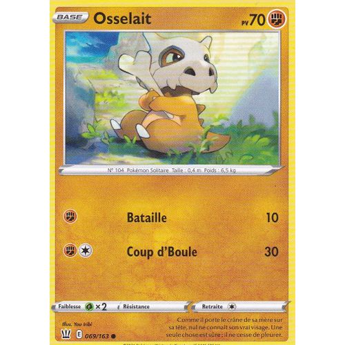 Carte Pokemon - Osselait - 069/163 - Épée Et Bouclier 5 - Styles De Combat - Eb5 - Vf