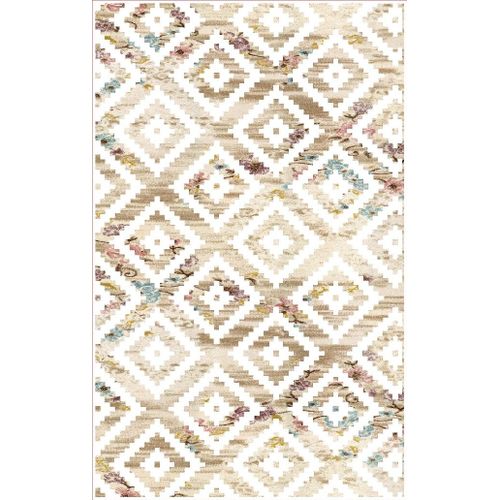 Homemania Tapis Imprimé Rhombus Wave 1 - Géométrique - Décoration De Maison - Antidérapant - Pour Salon, Séjour, Chambre À Coucher - Multicolore En Polyester, Coton, 60 X 100 Cm