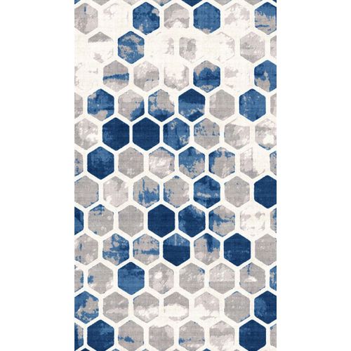 Homemania Tapis Imprimé Hive 1 - Géométrique - Décoration De Maison - Antidérapant - Pour Salon, Séjour, Chambre À Coucher - Multicolore En Polyester, Coton, 60 X 100 Cm