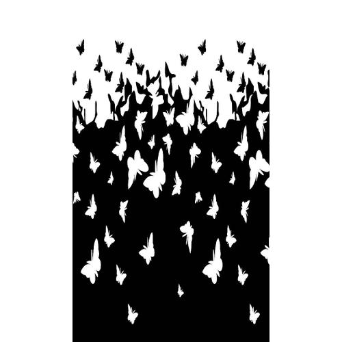 Homemania Tapis Imprimé Butterflies 1 - Animaux - Décoration De Maison - Antidérapant - Pour Salon, Séjour, Chambre À Coucher - Blanc, Noir En Polyester, Coton, 60 X 100 Cm