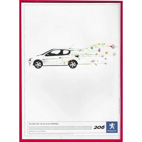 Publicité Papier - Voiture Peugeot 206 De 2004