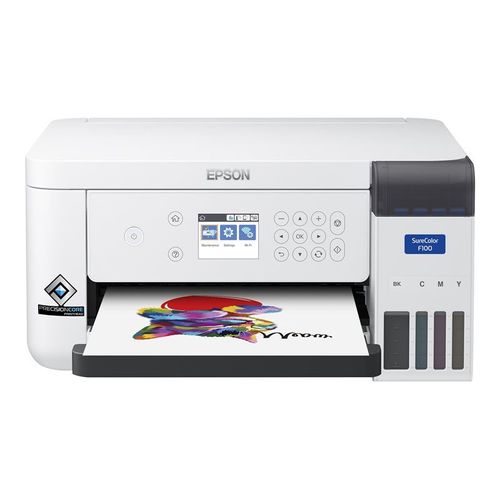 Epson SureColor SC-F100 - Imprimante - couleur - thermique par sublimation - A4 - 600 x 1 200 ppp - capacité : 150 feuilles - USB 2.0, LAN, Wi-Fi