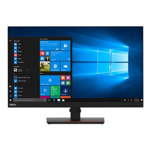Lenovo ThinkVision T27h-2L - Écran LED - 27" - 2560 x 1440 QHD @ 60 Hz - IPS - 350 cd/m² - 1000:1 - 4 ms - HDMI, DisplayPort, USB-C - noir corbeau - Campus - pour ThinkCentre M90s Gen 3 11TX;...