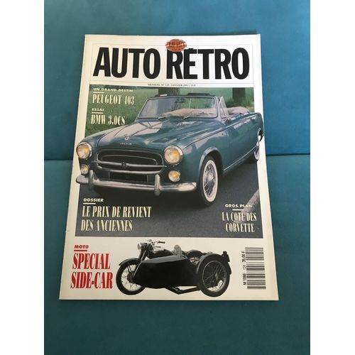 Auto Retro Moto N°125 Peugeot 403 & Special Side-Car