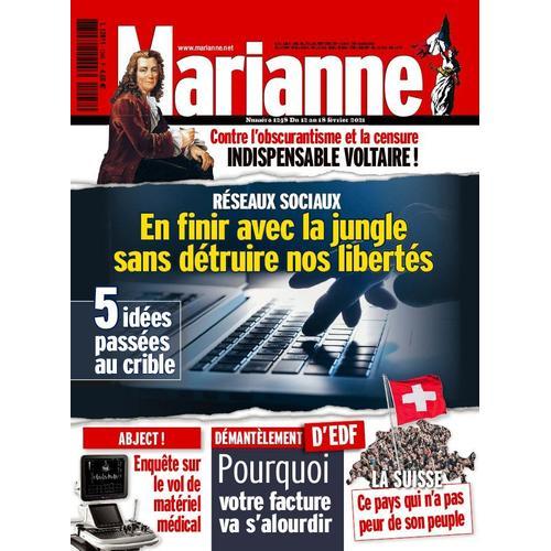 Marianne N°1248 Du 12/02/2021 " Contre L'obscurantisme Et La Censure"