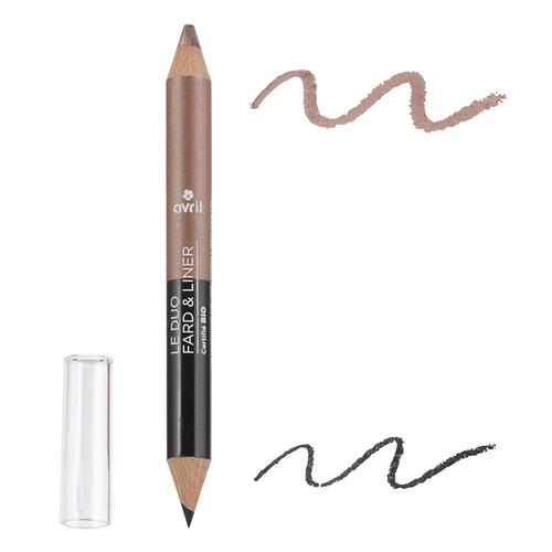 Duo Fard Et Liner - Avril - Noir Charbon/Taupe Nacré 