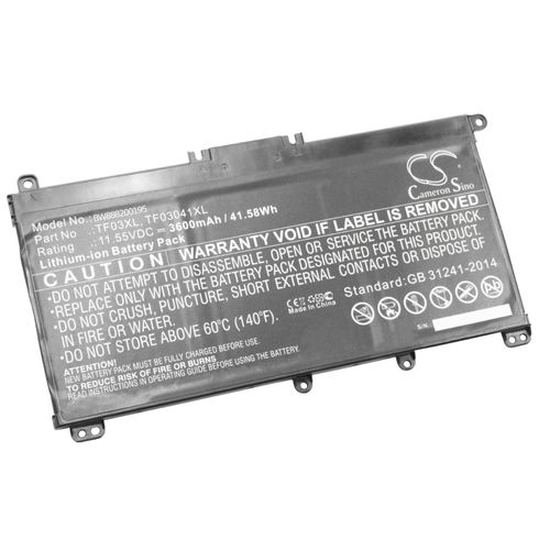 vhbw Batterie remplacement pour HP HT03XL pour laptop (3600mAh, 11.55V, Li-ion)