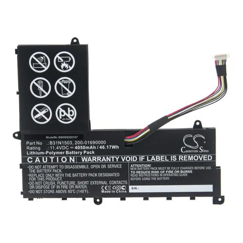 vhbw Batterie compatible avec Asus EeeBook E202SA, E202SA-FD0011T, E202SA-FD0012T, E202SA Serie laptop (4050mAh, 11,4V, Li-polymère)