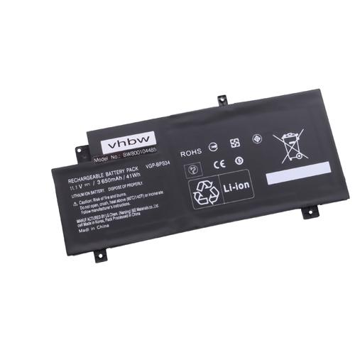 vhbw batterie compatible avec Sony Vaio FIT 15 TOUCH, SFV15A1M2ES, SV-F14A1M2E/S laptop (3600mAh, 11,1V, Li-Ion, noir) avec puce intégrée