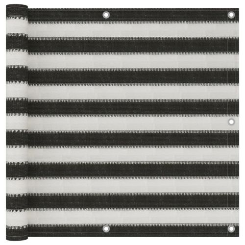 Vidaxl Écran De Balcon Pehd 90x500 Cm Anthracite Et Blanc