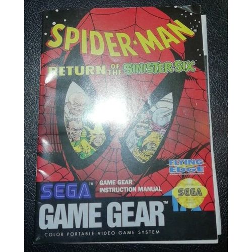 Spider Man Return Of The Sinistersix - Notice Officielle - Sega Game Gear