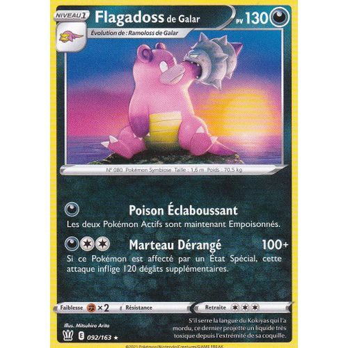 Carte Pokemon - Flagadoss De Galar - 092/163 - Rare - Épée Et Bouclier 5 - Styles De Combat - Eb5 - Vf