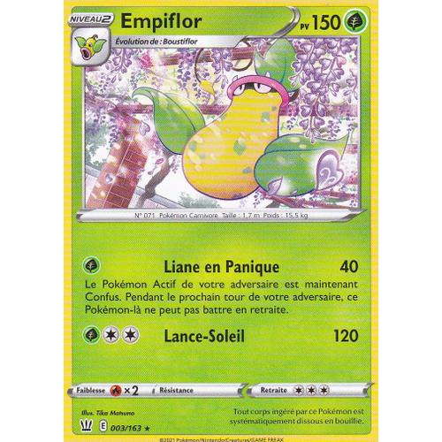 Carte Pokemon - Empiflor - 003/163 - Rare - Épée Et Bouclier 5 - Styles De Combat - Eb5 - Vf