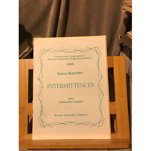 Katori Makino Intermittences Pour Violoncelle Et Piano Éditions Billaudot