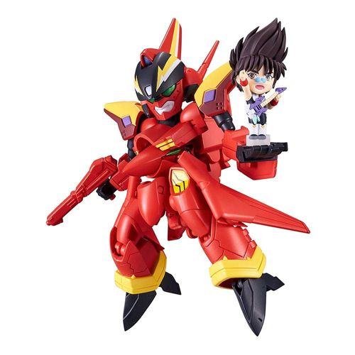 Macross 7 - Véhicule Avec Figurine Tiny Session Vf-19 Custom Fire Valkyrie Avec Basara Nekki 11 Cm