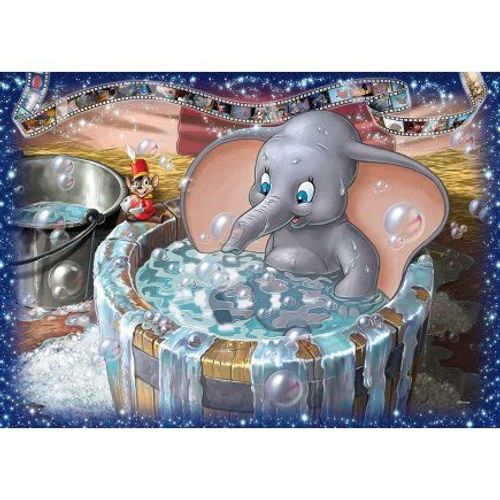 Puzzle Adulte Dumbo L Elephant Prend Son Bain Avec Souris Timothee - 1000 Pieces - Ravensbouger Collection Disney - Nouveaute
