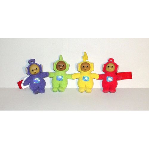 Teletubbies Les Quatre Bout Chou Laa Laa , Dipsy , Tinky Winky , Po Doudou Peluche Pour Poussette Ou Autre Vintage 1996 Tomy 42cm