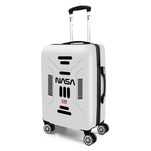 NASA Spaceship Valise Cabine ABS 4 Roues, Blanc