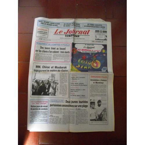 Le Journal Du Centre Lundi 28 Septembre 1987