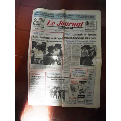 Le Journal De Centre Mercredi 28 Septembre 1988