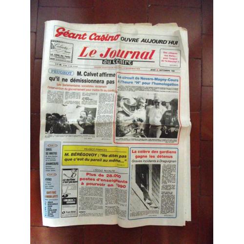 Le Journal Du Centre Jeudi 28 Septembre 1989