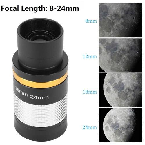 Gazechimp Oculaire Zoom 8-24mm 1.25  Astronomie pour Skywatcher Télescope Filtres Dastronomie Lentille de Barlow 