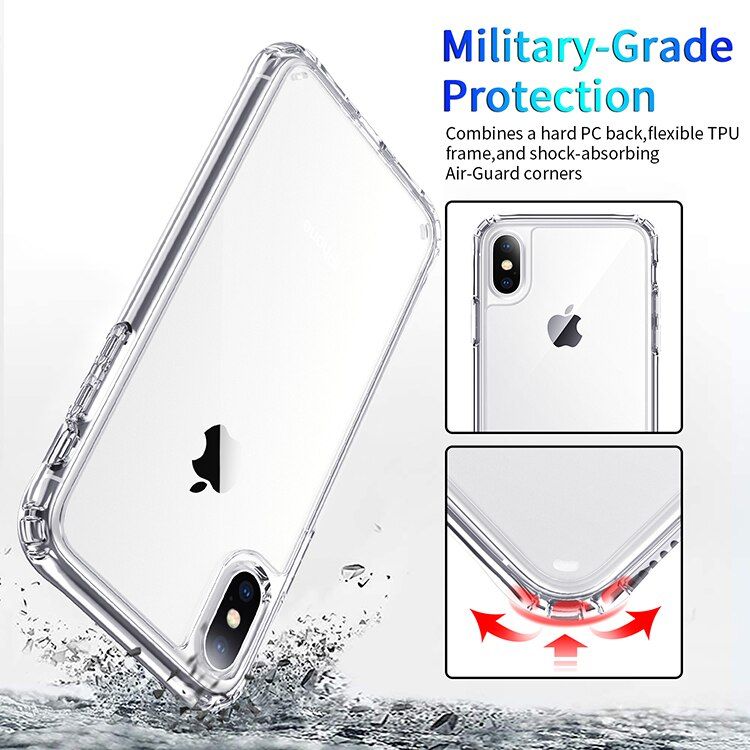 Coque De Téléphone En Silicone Transparent Antichoc De Luxe Pour Iphone 5 5s Se 6 6s 7 8 X Xs 11 12 Pro Max Xr Plus Mini 2020 Couverture Transparente - For Iphone 7 Plus|Transparent - Fgsjt0222a01459