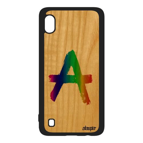 Coque Samsung Galaxy A10 Bois Silicone Anarchie Dessin Mur Anarchy Portable 4g Realiste Urbain Vert Graff Graffiti Metal Original De