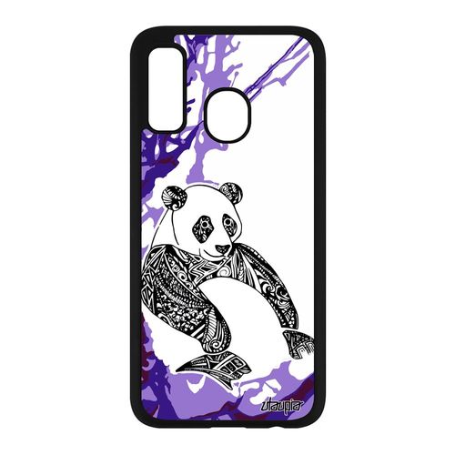 Coque Panda Samsung Galaxy A40 Silicone Ours Metal Arbre 4g Telephone Etui Azteque Ethnique Art Case Pas Cher Violet Dessin Tribal