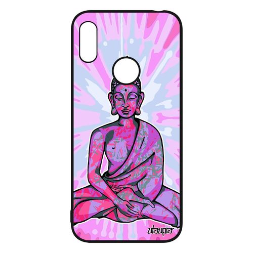 Coque Pour Huawei Y6 2019 En Silicone Bouddha Hindou Case Cadeau D'anniversaire Telephone Soleil Rose Portable Pas Cher Tibet Mobile