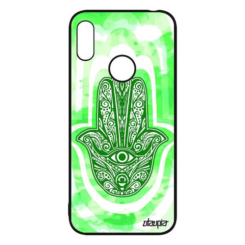 Coque Huawei Y6 2019 En Silicone Main De Fatma Telephone Symbole Mrd-Lx1 Personnalisé Talisman Etui Fatima Original Vert Berbere Il