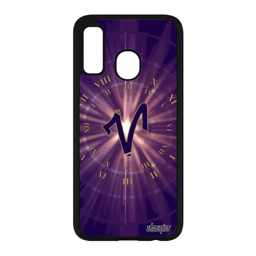 Coque Samsung Galaxy A40 Silicone Signe Belier Femme Astrologique Soleil Violet Du Zodiaque Etoiles Univers Ascendant Galaxie Etui
