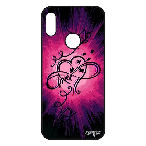 Coque Pour Huawei Y6 2019 Silicone Infini Love Telephone Fantaisie Portable Amour Antichoc Unique Solide Cadeau Saint Valentin Rose