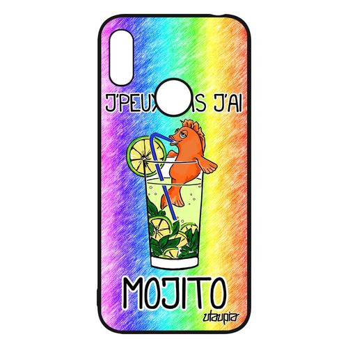 Coque Huawei Y6 2019 Silicone J'peux Pas J'ai Mojito Vert Texte Drole Smartphone Portable Bourré Humoristique Telephone Cover Bd De