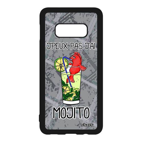 Coque Silicone Samsung Galaxy S10e Humour J'peux Pas J'ai Mojito Humour Drole Telephone Apero Mobile Poisson Rouge Portable Comique