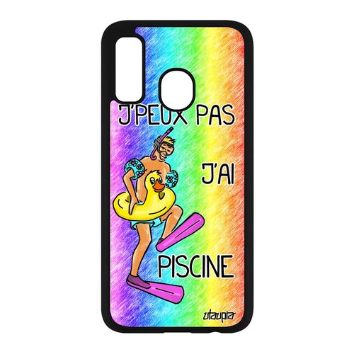 Coque Silicone J'peux Pas J'ai Piscine Samsung Galaxy A40 Drole Sport Smartphone Natation Portable Bd Design Vert Humoristique