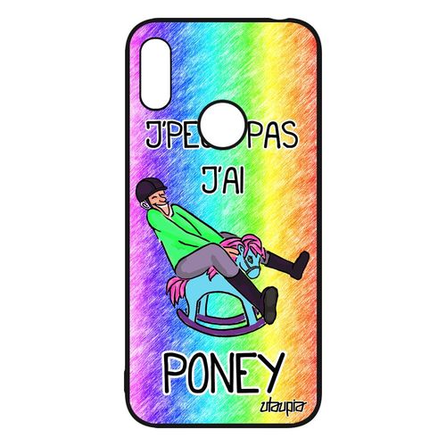 Coque Huawei Y6 2019 Silicone Humour J'peux Pas J'ai Poney Dessin Vert Humoristique De Protection Humour Tpu Bd Equitation Comique