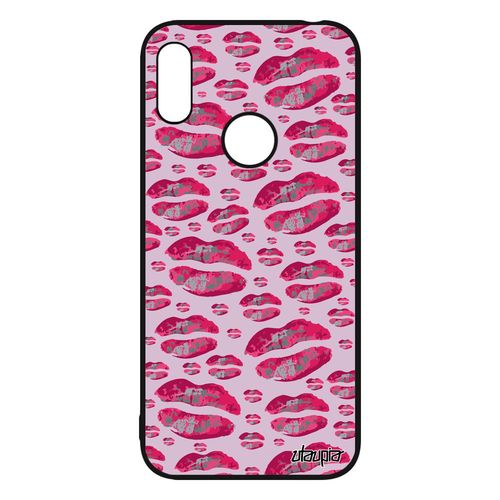 Coque Antichoc Telephone Pour Huawei Y6 2019 En Silicone Levres Bisou Femme Rose Original Image Fille Cover Bouche Case Personnalisé