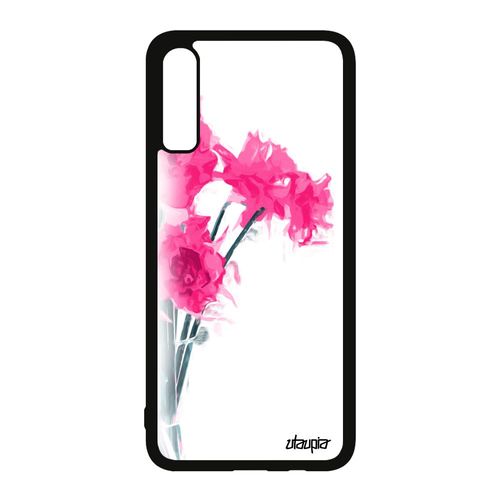 Coque Silicone Pour Samsung Galaxy A70 Bouquet De Fleurs Nature Printemps Portable Love Amour Rose Design Romantique 4g Tpu Floral
