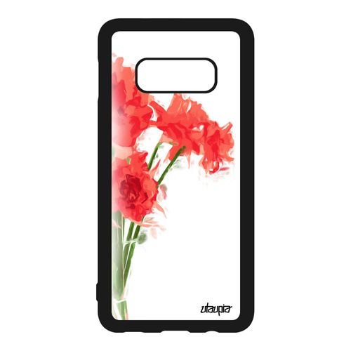 Coque Pour Samsung Galaxy S10e En Silicone Bouquet De Fleurs Etui Cadeau Fete Des Meres Pastel Jonquille Romantique Aquarelle Rouge