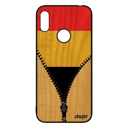 Coque Silicone Drapeau Belgique Belge Pour Y6 2019 Bois Naturel Smartphone Foot Football Noir Jo Coupe D'europe Basket Euro Huawei