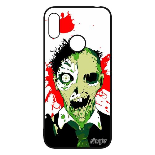 Coque Pour Huawei Y6 2019 Silicone Mort Vivant Sang Spectre Tache Housse Vert Halloween Paranormal Horreur Zombie Portable Effrayant