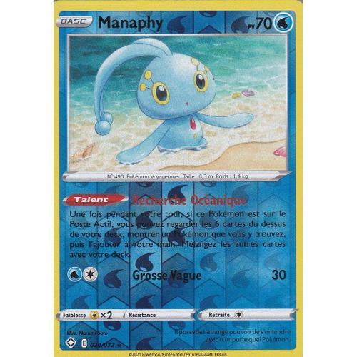 Carte Pokemon - Manaphy - 024/072 - Holo-Reverse - Épée Et Bouclier 4,5 - Destinées Radieuses - Eb4,5 - Vf