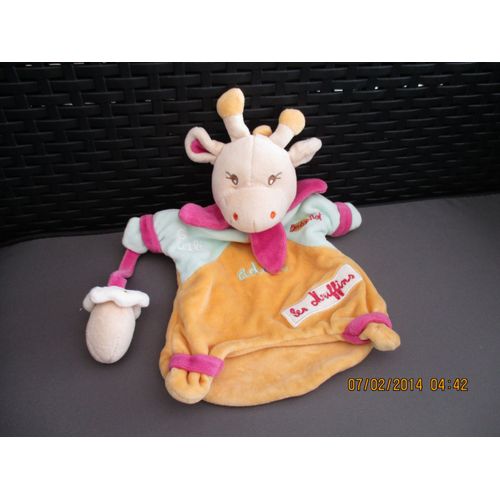 Doudou Marionnette Vache/Girafe Cali Adore Les Muffins Baby Nat